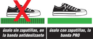 SLACKLINE ANTIDESLIZANTE Hemos diseñado un slackline con filamentos de goma especial que proporcionan máximo agarre y tracción al pie.